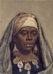 Testa di una donna nordafricana